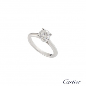 Cartier Platinum Diamond 1895 Solitaire Ring 1.09ct G/VVS2 XXX N4163650